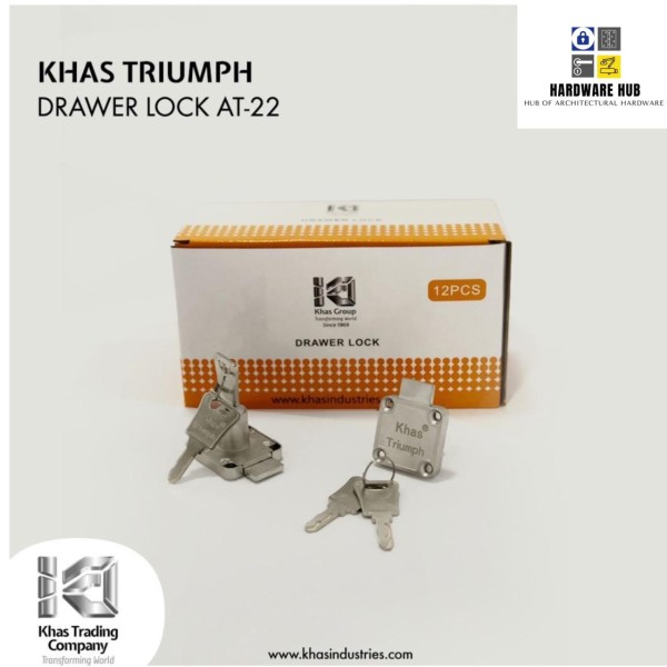 KHAS TRIUMPH AT-22 BRASS DRAWER LOCK